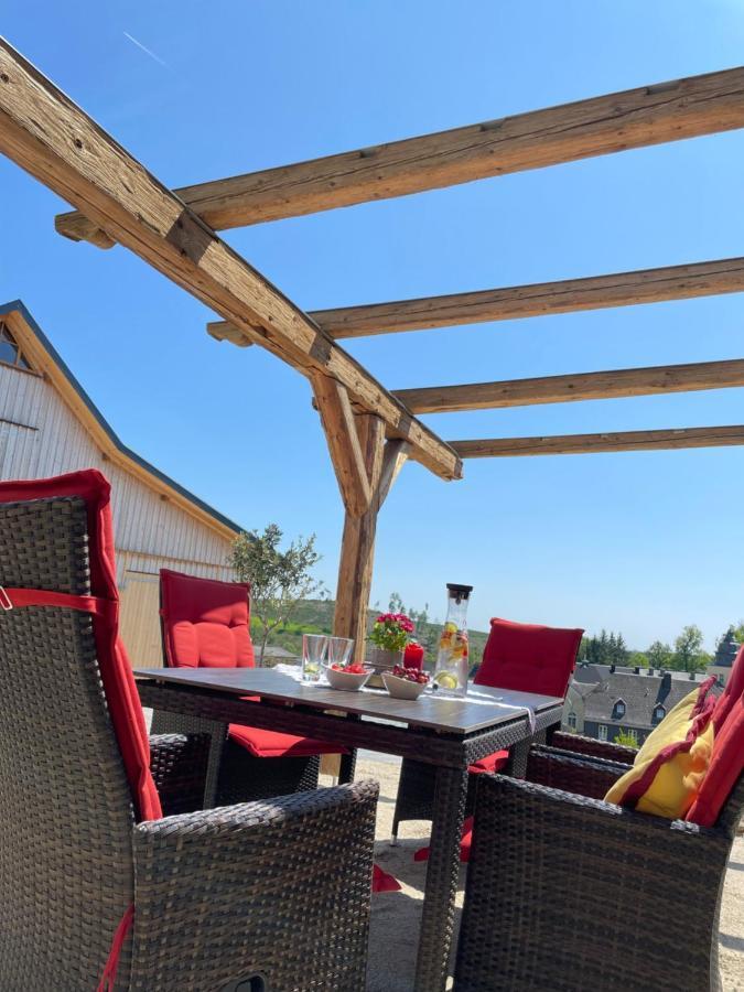 Chalet-Ferienwohnung Giebeltraum, 115 Qm, Wellness/Fitness/Sauna - Bergroedelhof Feilitzsch 외부 사진